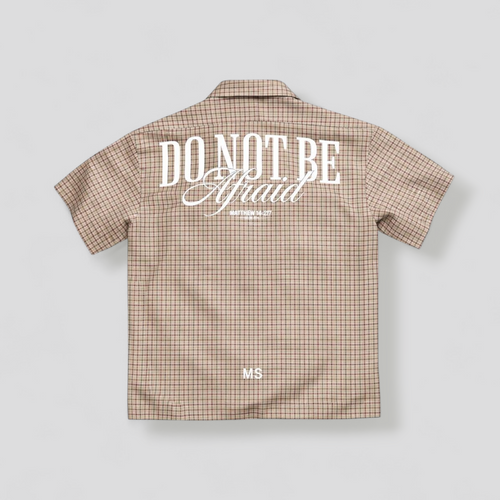 Camisa MS cuadros color beige